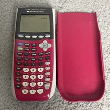 Texas Instruments TI-84 Plus Silver Edition Calculator Pink Case Tested Works!