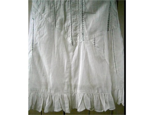 VINTAGE ❤️ White Cotton karen Millen Size 8 10 UK US 6 EU 38 Gypsy Boho Dress - Picture 8 of 11