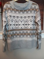 Style And Co Womens Long Sleeve Holiday Winter Sweater Size S