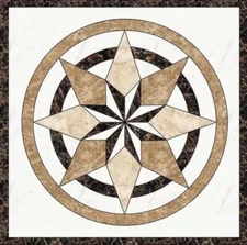 Tile Floor Medallion Marble Mosaic 48”x48”