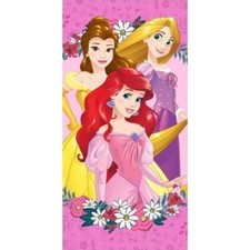 Disney Princess Beach Towel Pink Flowers 70 x 140cm (1) COTTON