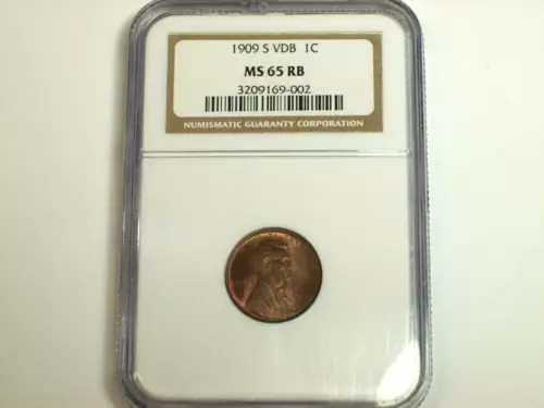 KEY DATE 1909-S VDB Lincoln Cent  NGC MS-65 Red/Brown   SN6370