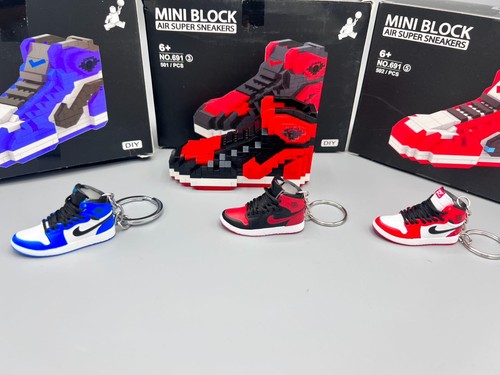 Mini Jordan Sneaker Building Blocks, Shoe Bricks, Puzzles, Collectible Toys - Picture 2 of 6