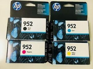 4pk Set HP 952 Ink Cartridges NEW GENUINE Officejet 8710 8210 8720 8730