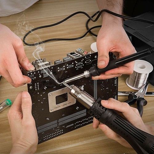 750W 2in1 Digital Soldering Iron Station Hot Air Gun Kit SMD Rework Welding Tool - Picture 6 of 19
