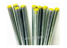 BARRA FILETTATA DA M4 A M45 ACCIAIO RESISTENZA 8.8 ZINCATO PASSO GROSSO 1METRO