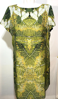 Ted Baker Women Dress 4 XS Dandri Shift Tropical Olive Green Lined | eBay