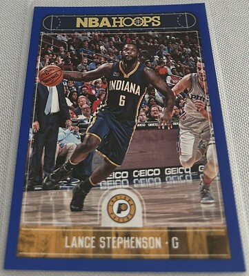 2017-18 Panini Hoops Basketball Lance Stephenson Indiana Pacers Blue Parallel
