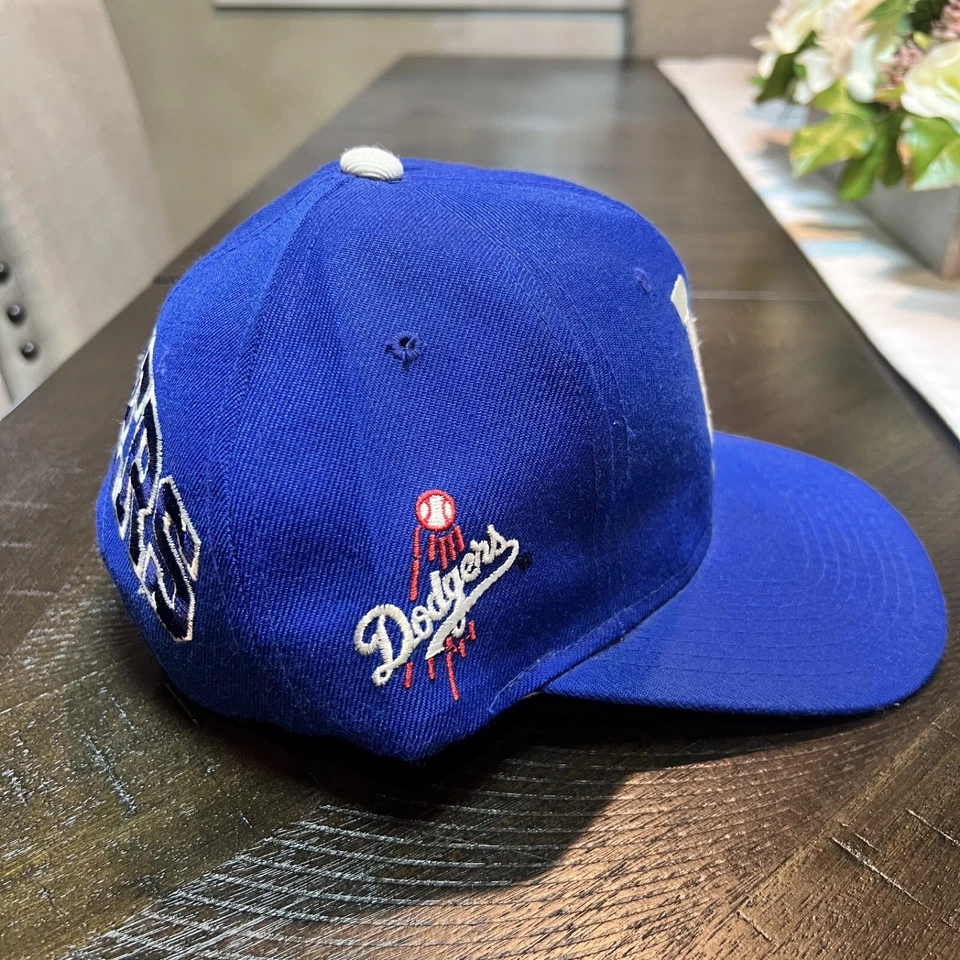 De colección Años 90 American Needle MLB LA Dodgers Logo Grande Cabeza de Bloque Lana Snapback Foto 3 de 4