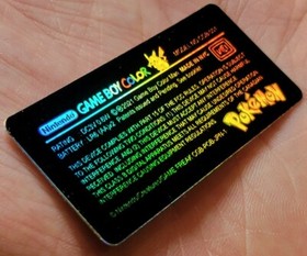 1 Game Boy Color ** CGB-001 ** HOLO Special Pikachu Edition POKEMON *LABEL ONLY*