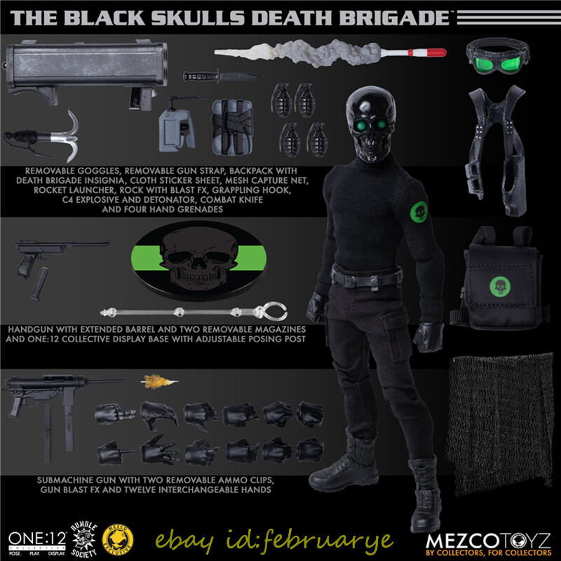 メズコ 直販限定 ワン12 ブラックスカル（ mezco one 12 メズコ 直販限定 ワン12 ブラックスカル（ mezco one 12 Perfect