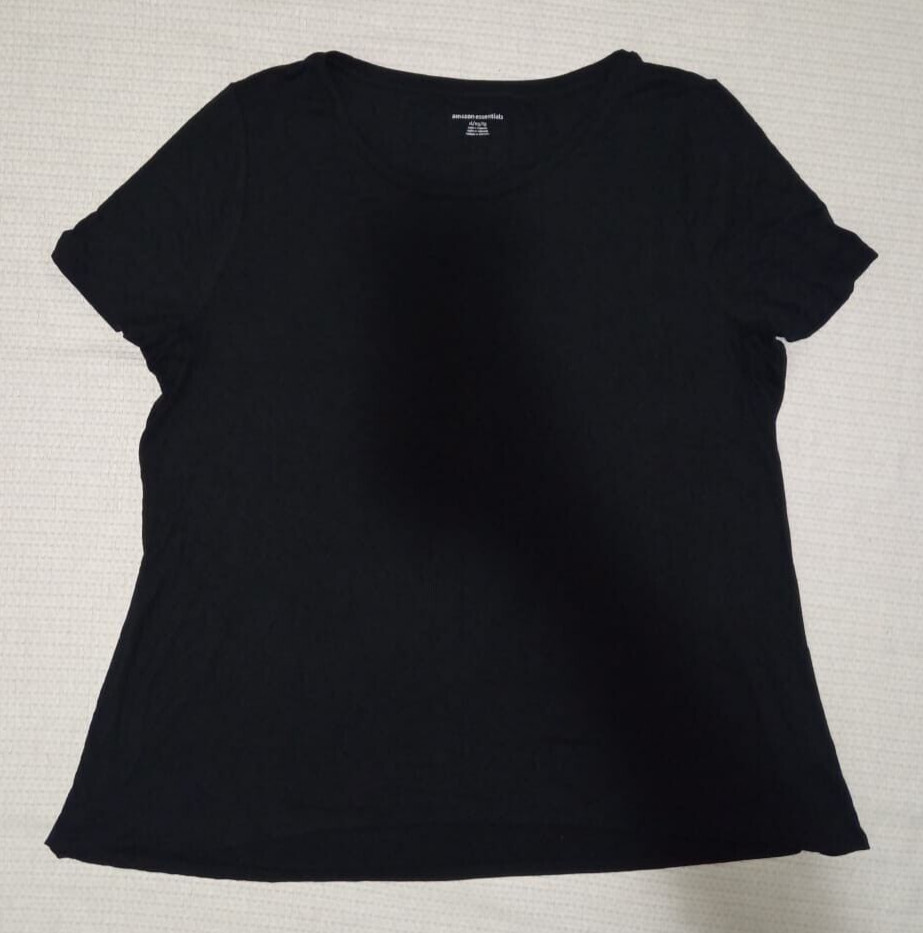 Amazon Essentials Womens Black Short Sleeve Shirt Size XL