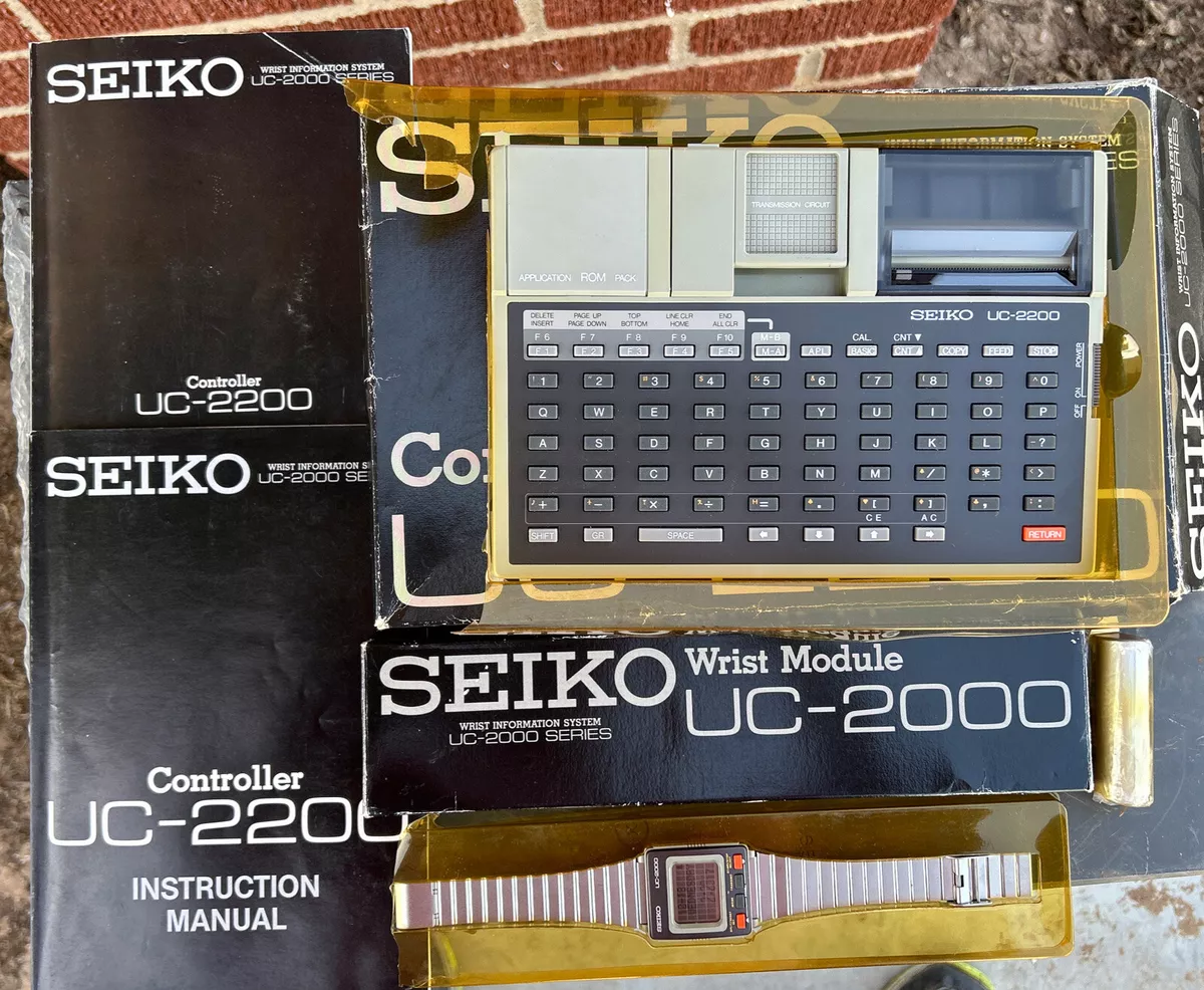Working Combo Seiko Computer UC-2000 Watch & UC-2200 Dock Controller UNUSED