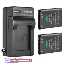 Kastar EN-EL10 Battery AC Wall Charger for Nikon Coolpix S520 S520B S570 S600