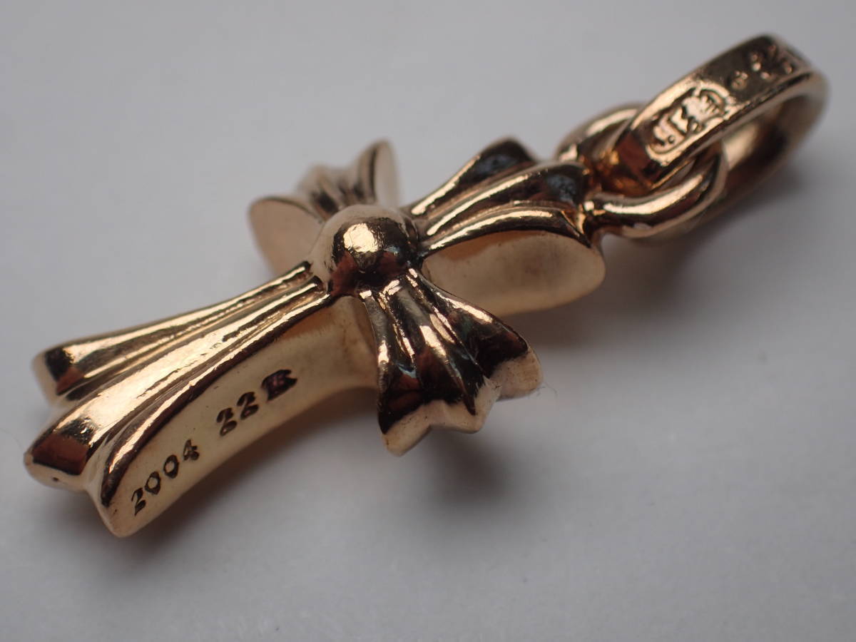 Authentic Chrome Hearts 22k Baby Fat Cross Pendant Top [3.6g Authentic Chrome Hearts 22k Baby Fat Cross Pendant Top [3.6g