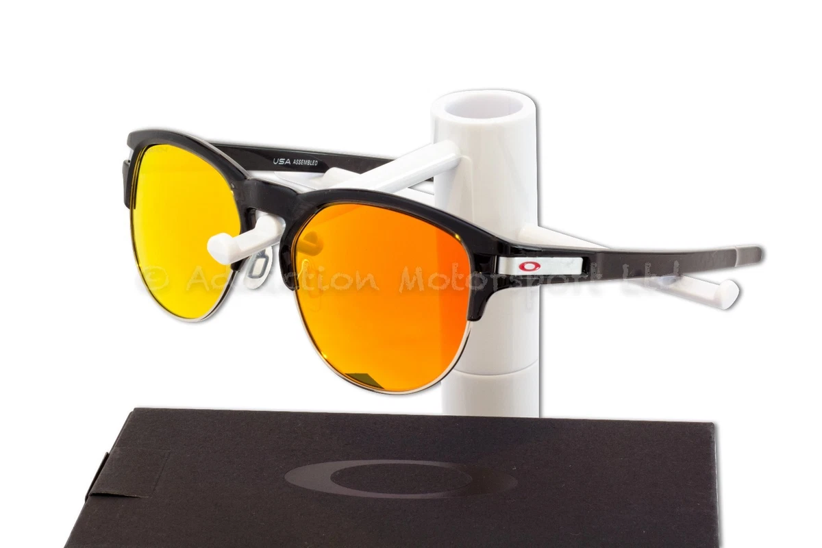 OAKLEY Latch Key Sunglasses Polished Black Ink Frame, Prizm Ruby