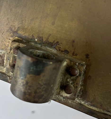 Antigua linterna marítima náutica de cobre con cabeza de vidrio ondulado transparente - Imagen 13 de 14