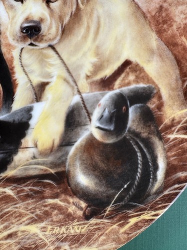 Edwin M Knowles 1988 "A Perfect Set~ Labrador Retrievers" 8.5 in Ltd.Ed Plate - Picture 6 of 9