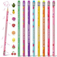 Pcs Scented Pencils for Kids Inspirational HB Pencils with Erasers Cylinder 48