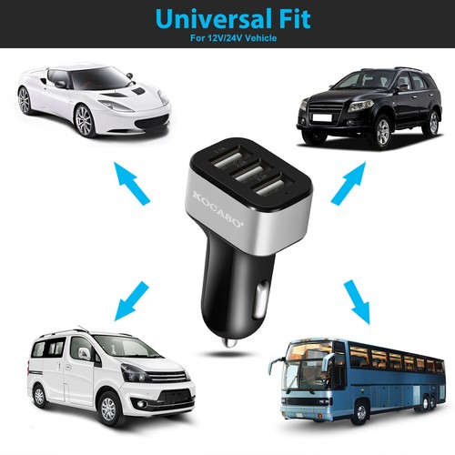 Universal Fast Charging 3 Port USB Fast Car Charger Adapter & Cell Phone Holder - Picture 11 of 66