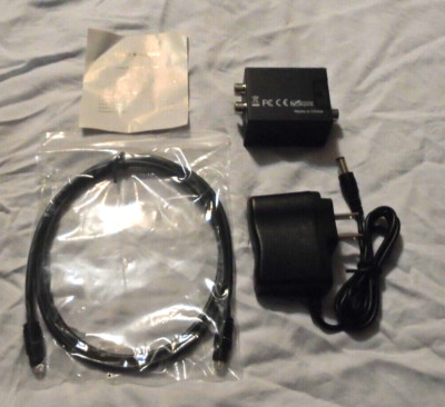 Musou Digital Optical Coax to Analog RCA Audio Converter Adapter with Fiber Cabl