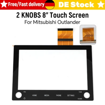 Radio 8" Touchscreen Digitizer für Mitsubishi Outlander 2019-22 MK3 SAT 2 Knöpfe - Bild 1 von 4