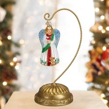 OLD WORLD CHRISTMAS MUSICAL / ROTATING PEDESTAL ORNAMENT DISPLAY STAND 14206