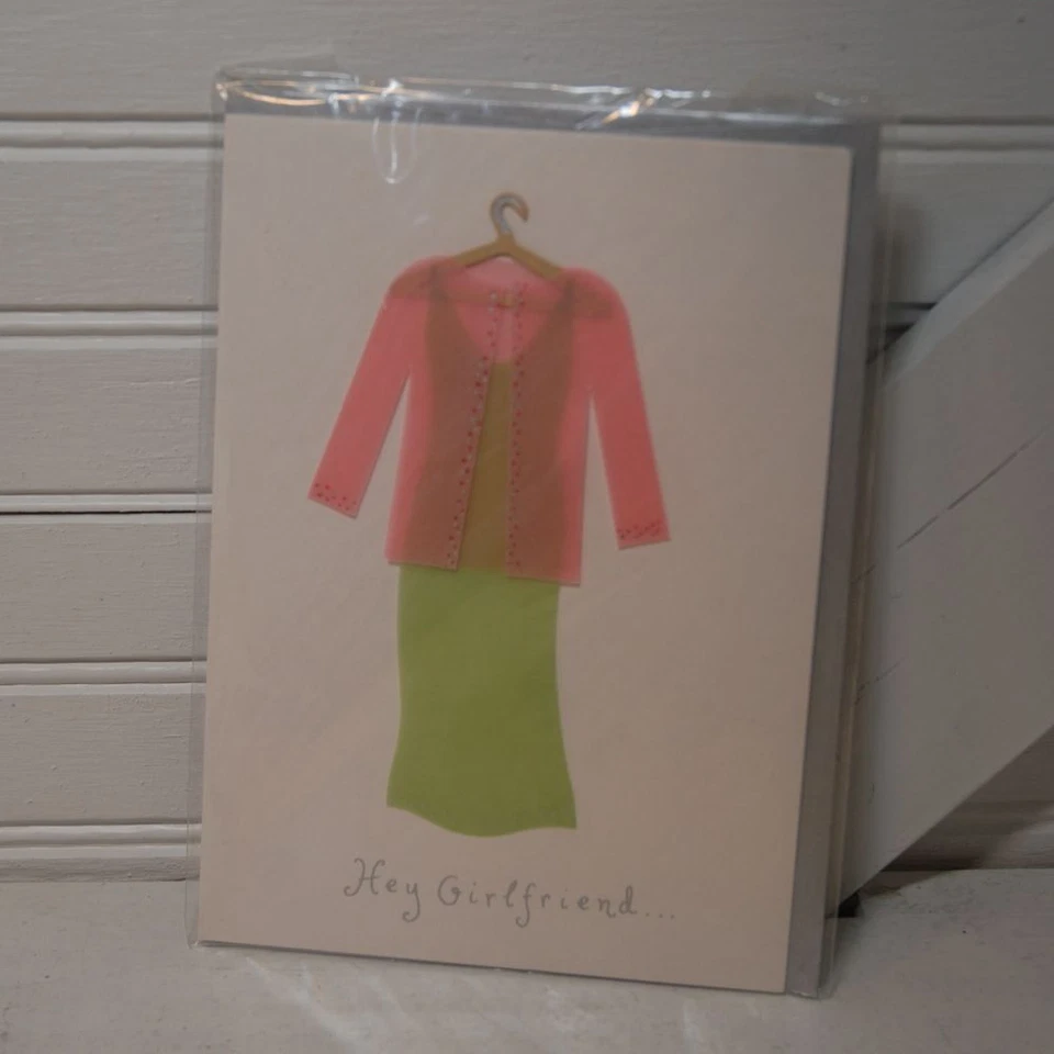 Vintage Greeting Card Meri Meri "Hey Girlfriend" 3D 5x7 Blank Y2K - Image 2 of 4