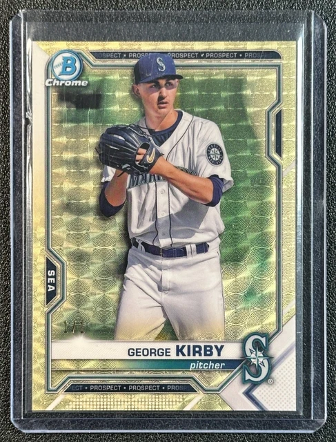 1/1 George Kirby 2021 Bowman Chrome #BCP-117 Prospect Superfractor 1/1 Mariners
