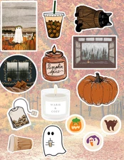 Fall Themed - Ghost - Cozy - Pumpkin Spice Stickers