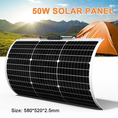 50W Flexibles Solarpanel Monokristallines Modul Wohnmobil Camping PV Aufladung