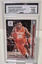 Kevin Durant Houston Rockets Texas Longhorns Panini Chronicles Luminance CCG 10 