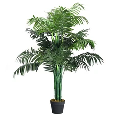 Costway 3.5-Feet Patio Yard Decorative Artificial Areca Palm Silk Tree w/Basket