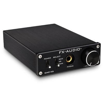 FX-Audio DAC-X6 DAC Headphone Amplifier USB/Coaxial/Optical Input RCA Output