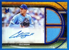 Cole Ragans Auto Dual Relic Sapphire /25 2025 Topps Museum Signature Swatches