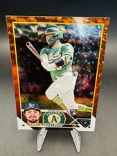2023 Topps Series 1 Shea Langeliers 127 Orange Foilboard RC 153/299 Athletics