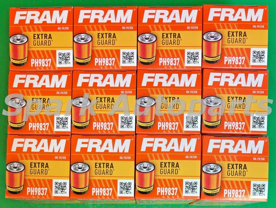 Estuche de 12 filtros de aceite de motor - protector adicional FRAM PH9837 para CHEVROLET, GMC, BUICK Foto 3 de 3