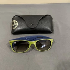 Ray Ban Frame Blue And Green Wayfarer Sunglasses With Case RB 2132 791/32