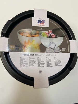 NEU OVP ELO Edelstahl Schüssel Thermo Heiß & Kalt 17cm Silber Servieren
