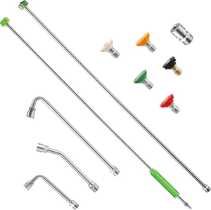 Wand d'extension de la laveuse sous pression, 120” Extension de la baguette de lave-linge avec Molded Gri