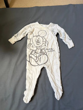 Matalan Mickey Mouse Print Baby Grow. Age: 0-3 mnths