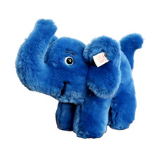 Steiff Blue Blauer elephant 995781 Limited Edition plush animal Germany 6" COA