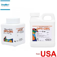 OPTI-CRYL Heat Curing Acrylic Resin 500gr/1lb Shade: Dark PINK Veined + 8 100417