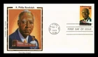 DR JIM STAMPS US COVER A PHILIP RANDOLPH BLACK HERITAGE FDC COLORANO SILK CACHET