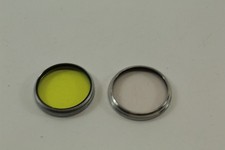Camera Lens Filters Lot of 2 Yellow Ernst Leitz Gmbh Wetzlar Clear - Walz 1091A