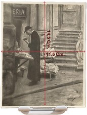 Riproduzione Fotografica d'epoca dell'opera di Vincenzo Migliaro 11,5x14,5 Cm.