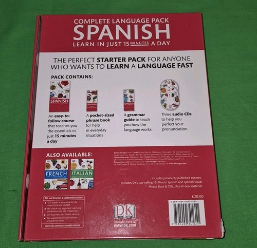 DK Complete Language Pack Spanish Learn 15 Minutes a Day 3 Books And 3 CDs - Picture 2 of 6