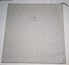Large Aquatalia Drawstring Storage Travel Dust Bag 100 Cotton Gray 15" x 15"
