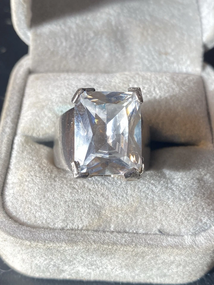 ANELLO SWAROVSKI ORIGINALE VINTAGE in Argento 925 - Immagine 2 di 4