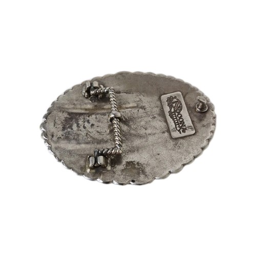 Nocona Western Belt Buckle Cowboy Man at Cross Praying Silver Tone - Picture 3 of 5